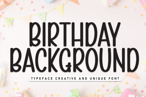 Birthday Background Font for Modern Web Design