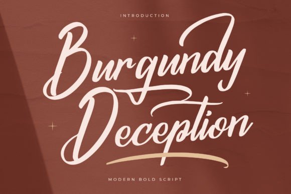 Burgundy Deception Font for Handmade Creations