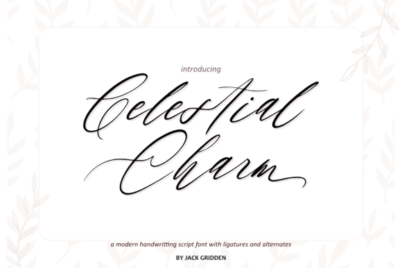 Celestial Charm: A Script Font for Captivating Campaigns