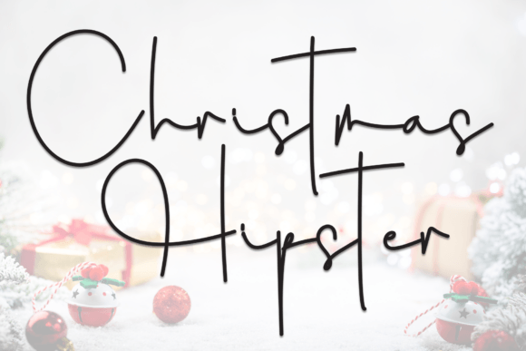 Christmas Hipster Font for Festive Editorial Design