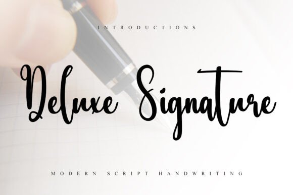 Deluxe Signature: A Modern Font for Polished Branding