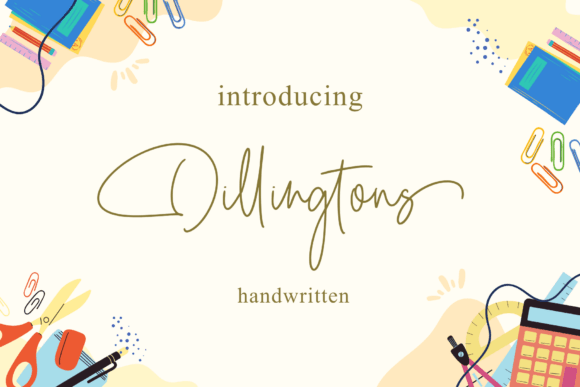 Dillingtons: A Modern Script Font for Editorial Elegance