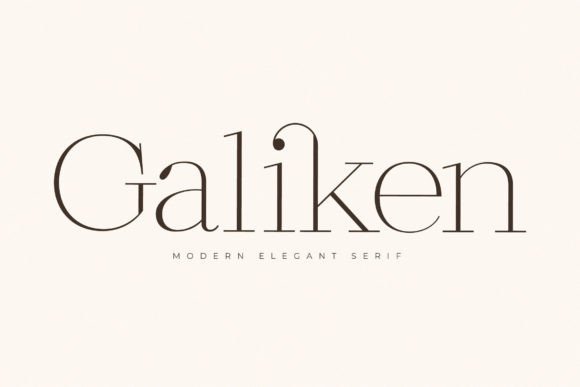 Galiken: A Sophisticated Serif Font for Small Business Branding