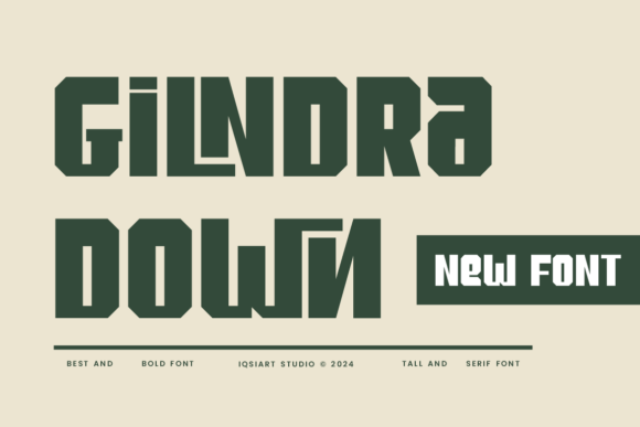 Gilndra Down Font for Modern Marketing