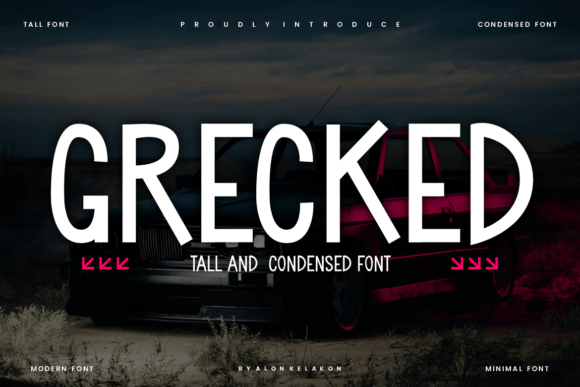 Grecked: A Bold Sans Serif Font for Craft Creations