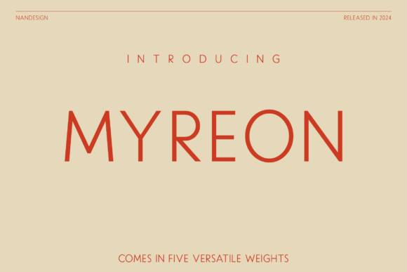 Myreon Font for Small Business Branding