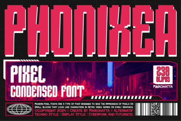 Phonixea - Pixel Condensed for Modern Web Design