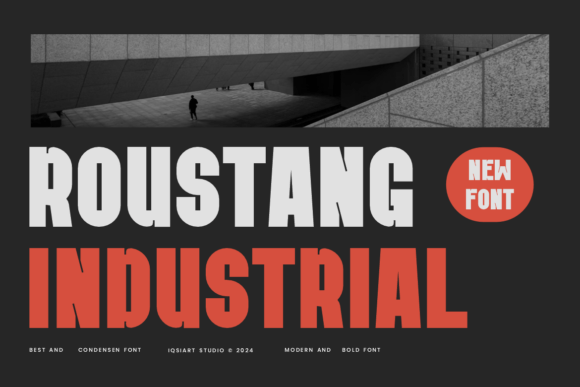 Roustang Industrial Font for Handmade Projects